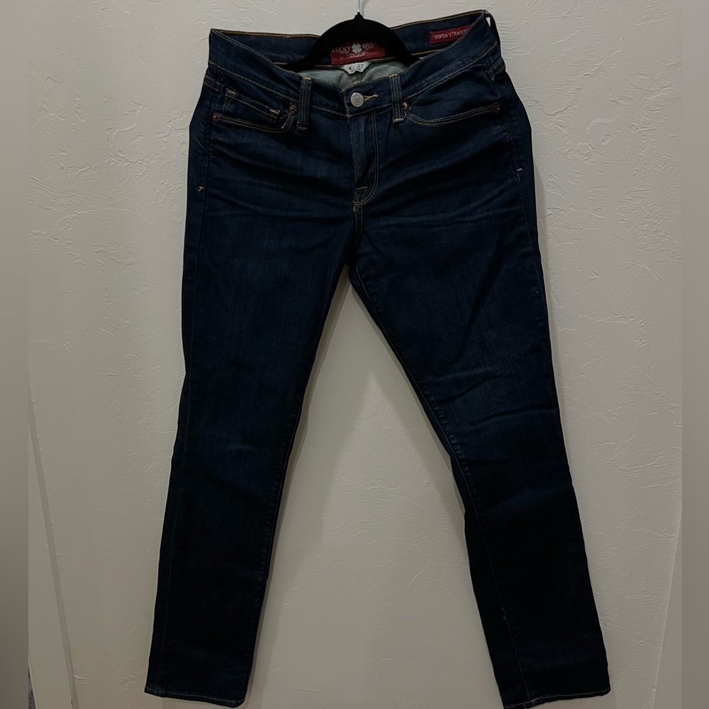 Lucky Brand Women's Deep Indigo Straight Jeans